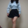 【自撮り投稿動画】女子校生制服コスプレに着替え(横から)